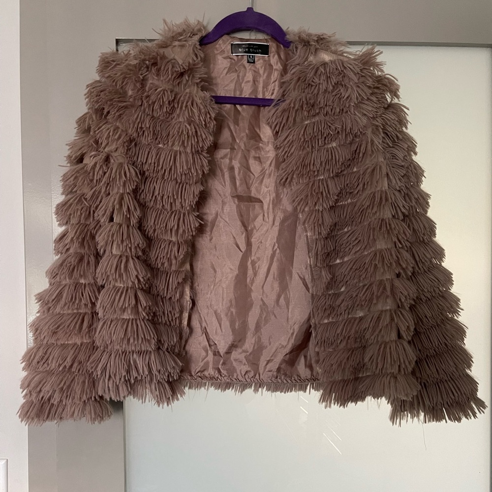 Cute Taupe and Shaggy Jacket